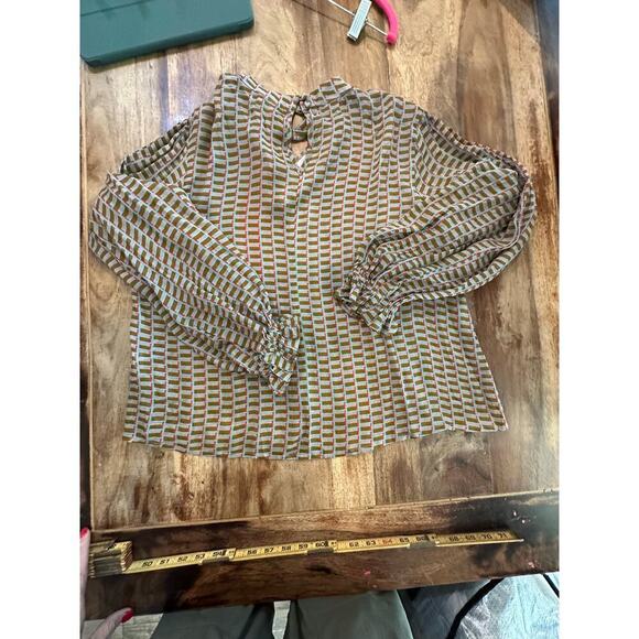 Anthropologie Conditions Apply Retro Peasant Blouse Top Size Small - Picture 6 of 11